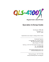 Operation & Setup Manual - (page 1)