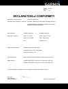 Declaration Of Conformity - (page 1)