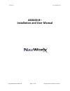 Installation And User Manual - (page 1)