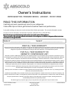 Owner's Instructions - (page 1)
