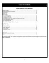 Installation, User Operation & Maintenance Manual - (page 2)