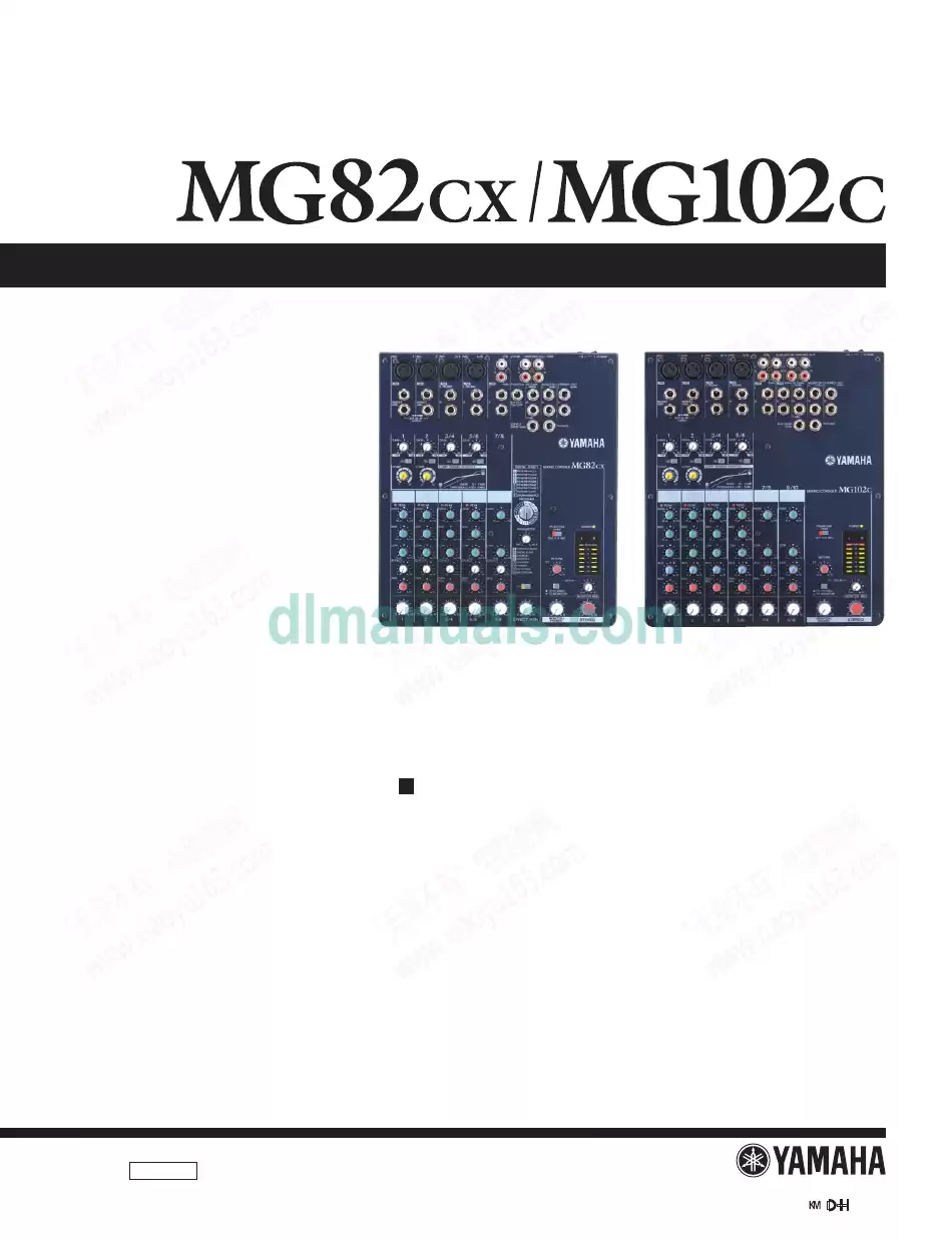 Yamaha MG102C - 10 Input Stereo Mixer Service Manual