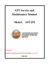Service And Maintenance Manual - (page 1)