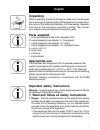 Warranty, Safety And Operating Instructions - (page 3)