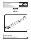 Operating Instructions And Spare Parts Catalogue - (page 1)