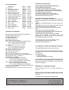 Specification And Operating Instructions - (page 2)