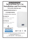 Instructions For Use Installation And Servicing - (page 1)
