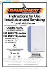 Instructions For Use Installation And Servicingtion And Servicing - (page 1)