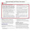 Safety And Product Information - (page 2)