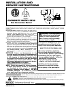 Installation And Service Instructions Manual - (page 1)