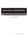 Installation & Owner's Manual - (page 1)