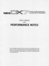 Performance Notes - (page 1)