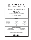 Service And Parts Manual - (page 1)