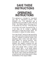 Instructions For Care And Use - (page 4)