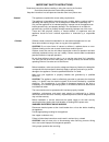 Installation, Use & Care Manual - (page 6)