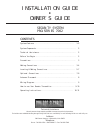 Installation  & Owners Manual - (page 1)