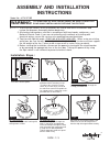 Assembly And Installation Instructions - (page 2)