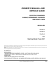 Owner's Manual And Service Manual - (page 3)