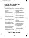 Operating Instructions & Cook Book - (page 3)