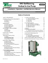 Installation, Operation And Maintenance Manual - (page 1)