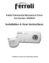 Installation & User's Instructions - (page 1)