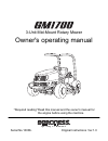 Owner's Operating Manual - (page 1)