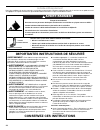 Use & Care Manual - (page 34)