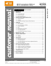 Customer's Manual - (page 1)