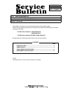 Service Bulletin - (page 1)