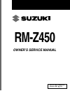 Owner's Service Manual - (page 1)