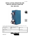 Installation, Operating And Service Instructions - (page 1)