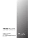 User Instructions & Customer Care Manual - (page 21)
