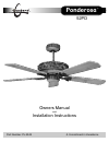 Owner's Manual And Installation Instructions - (page 1)