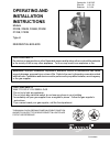 Operating And Installation Instructions - (page 1)