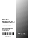 Installation, User Instructions & Customer Care Manual - (page 16)