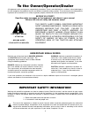 Owner's/operator's Manual - (page 4)