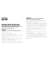 Instruction Manual And  Warranty Information - (page 2)