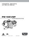 Installation, Operating And Service Manual - (page 1)