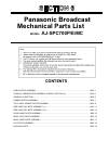 Mechanical Parts List - (page 1)