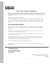 Instruction Manual And  Warranty Information - (page 10)