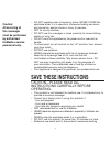 Instruction Manual And  Warranty Information - (page 3)