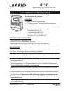 User Operating Instructions - (page 1)