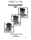 Assembly Instructions And User's Manual - (page 1)