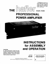 Assembly And Operation Instructions - (page 1)