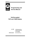 Programming And Service Manual - (page 1)