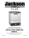 Installation Operation User Manual - (page 1)