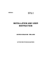 Installation And User Instructions Manual - (page 1)