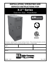 Installation, Operating And Service Manual - (page 1)