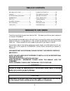Assembly, Use And Care Manual - (page 2)