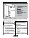 Installation And Operation Instructions Manual - (page 1)